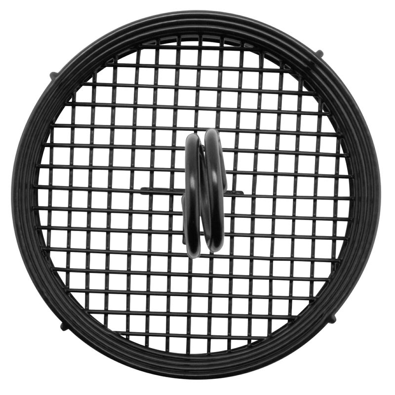 Get G.E.T. 4-31855 Black Round Stainless Steel Condiment Caddy Iron Polyethylene Coated Table Caddies Collection  7.5"" - Image 2